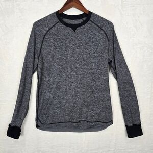 Lululemon Men's Large Crew‎ Neck Long Sleeve Thumb Holes Pullover Heathered Gray